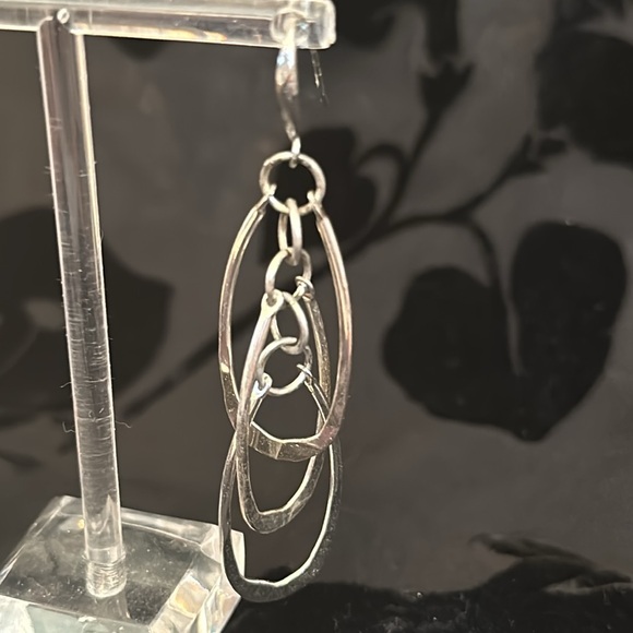 RLM Robert Lee Morris Silver tone Drop Earrings Signed - Picture 2 of 4